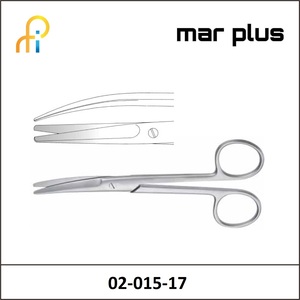 MAR PLUS MAYO OPERATING SCISSORS CVD BL/BL 17CM.