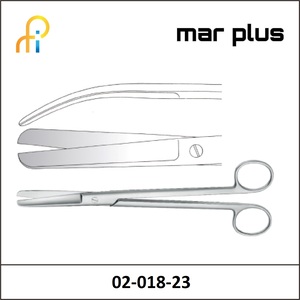 MAR PLUS SCISSORS, SIMS, BL/BL, CVD., 23 CM