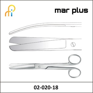 MAR PLUS SCISSORS D. CVD BL/BL 18.5 CM