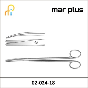MAR PLUS METZENBAUM-NELSON DISS SCISSORS CVD BL/BL 18CM.