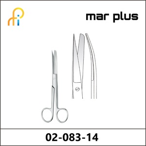 MAR PLUS STANDARD OPERATING SCISSORS CVD SH/BL 14.5CM.