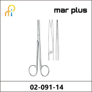 MAR PLUS SCISSORS DISSECT. SH/SH, STR., 14.5 CM
