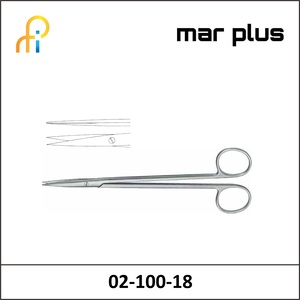 MAR PLUS DISSECTING SCISSORS, SH/SH, STR., 18 CM