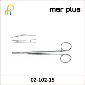 MAR PLUS DISSECT. SCISSORS, SH/SH, CVD., 15.5 CM