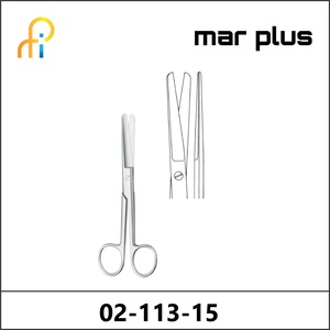 MAR PLUS OPERATING SCISSORS, BL/BL, STR., 15.5 CM