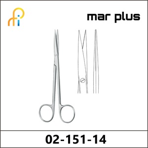 MAR PLUS DISSECT. SCISSORS, SERR., STR., 14.5 CM