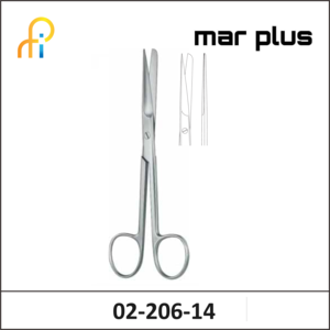 MAR PLUS SCISSORS, DEAVER, PD/BL, STR., 14.5 CM