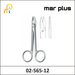 MAR PLUS WIRE SCISSORS, SH/SH, STR., SERR., 12 CM