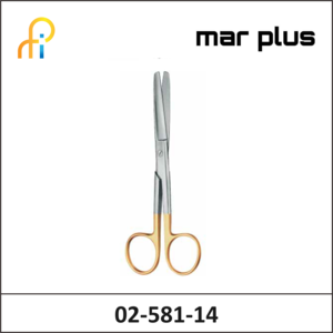 MAR PLUS TC-SCISSORS, BL/BL, STR., 14.5 CM