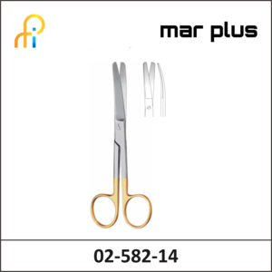 MAR PLUS TC-SCISSORS, BL/BL, CVD., 14.5 CM