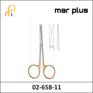 MAR PLUS TC-DISSECTING SCISSORS, STR., 11.5 CM