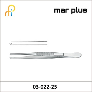 MAR PLUS STANDARD TISSUE FORCEPS 1:2 TEETH STR 25CM