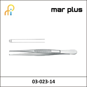 MAR PLUS STANDARD TISSUE FORCEPS 2:3 TEETH STR 14.5CM