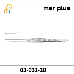 MAR PLUS WAUGH TISSUE FORCEPS 1:2 TEETH STR 20CM