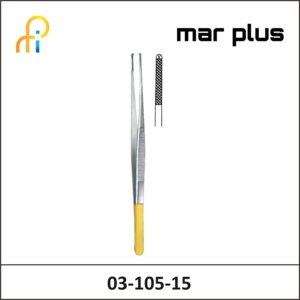 MAR PLUS TC-FORCEPS, SEMKEN, 1X2 T., 15.5 CM
