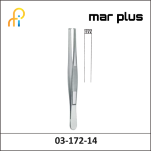 MAR PLUS TISSUE FORCEPS, 3X4 T., 14.5 CM