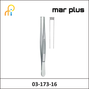 MAR PLUS TISSUE FORCEPS, 3X4 T., 16 CM