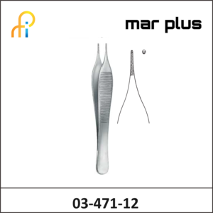 MAR PLUS FORCEPS, MINI-ADSON, 1X2 T., 12 CM