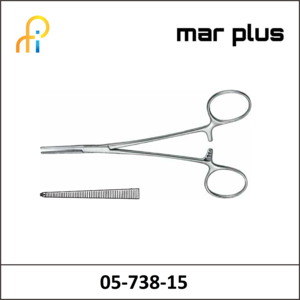 MAR PLUS FORCEPS, LERICHE, 1X2 T., STR., 15.5 CM