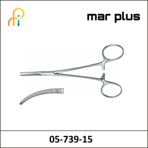 MAR PLUS FORCEPS, LERICHE, 1X2 T., CVD., 15 CM