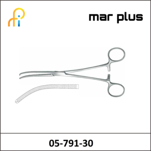 MAR PLUS FORCEPS, KOCHER, 1X2 T., CVD., 30 CM