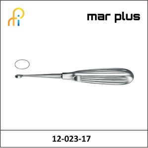 MAR PLUS OVAL VOLKM. BONE CURETTE NO. 2, 17 CM