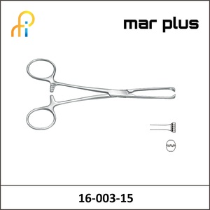 MAR PLUS ALLIS TISSUE FORCEPS 5X6 T 15.5 CM