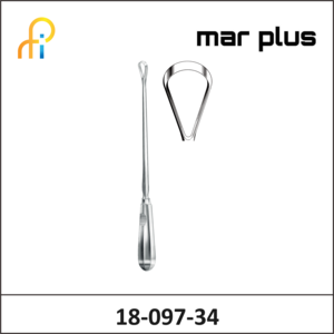 MAR PLUS UTER. CURETTE, 35 MM, SH., RIG., 34.5 CM