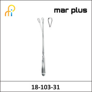 MAR PLUS UTER. CURETTE, 9 MM, SH., MALL., 31 CM