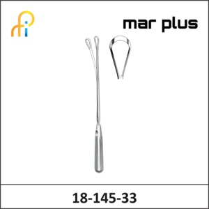 MAR PLUS UTER. CURETTE, 25 MM, BL, MALL., 33.5 CM