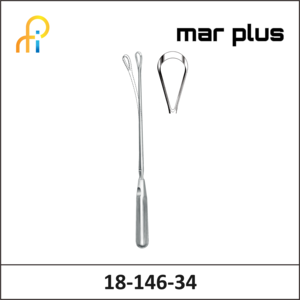 MAR PLUS UTER. CURETTE, 30 MM, BL., MALL., 34 CM