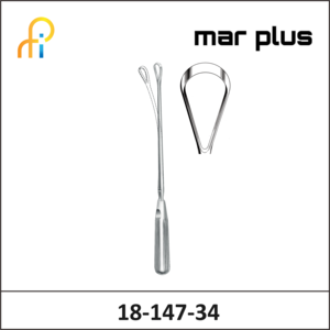 MAR PLUS UTER. CURETTE, 35 MM, BL, MALL., 34.5 CM