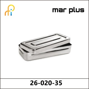 MAR PLUS INSTR. BOX, LID W. BUTTON, 165X85X35 MM