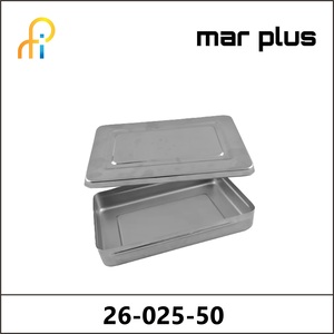 MAR PLUS INSTR. BOX, LID W. BUTTON, 300X200X50 MM