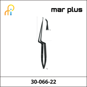 MAR PLUS MICRO SCISSORS CVD.BL/SH WL:100MM 225MM