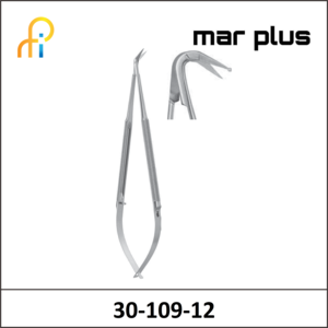 MAR PLUS MIC.SCISSORS RD HDL 125degreesS/B 165MM