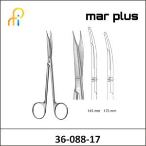 MAR PLUS REYNOLDS SCISSORS DEL CVD B/B 175MM