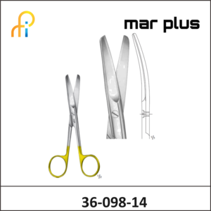 MAR PLUS DUROTIP SCISSORS CVD.ON FLAT 145MM