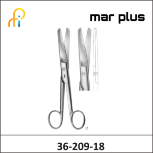 MAR PLUS ABDOMINAL SCISSORS STR B/B180MM