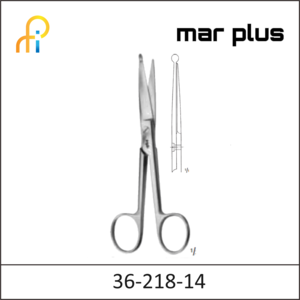 MAR PLUS KNOWLES BANDAGE SCISSORS 145MM