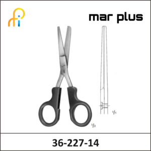 MAR PLUS NURSE SCISSORS RED 145MM